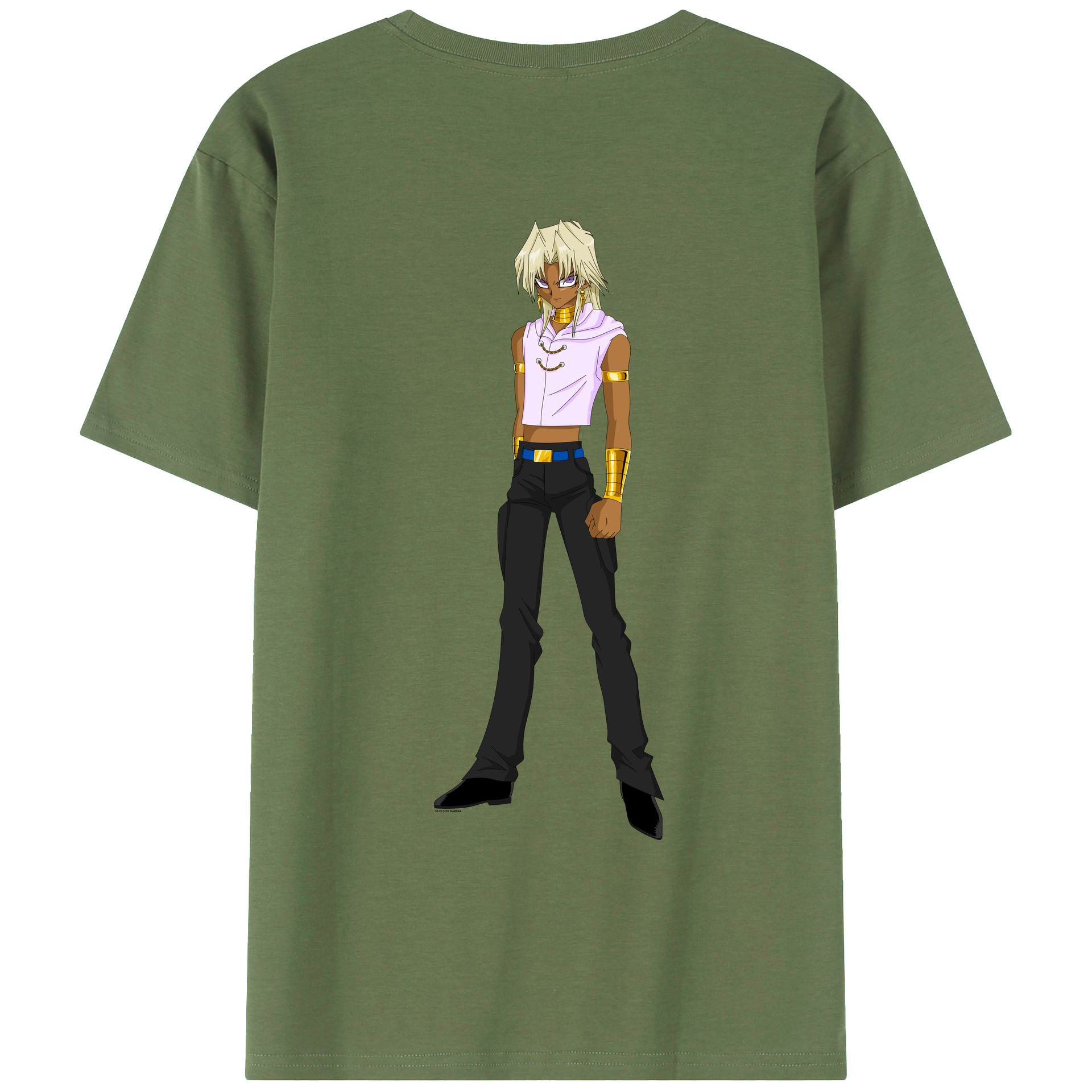 （画像用） 遊☆戯☆王 Yu-Gi-Oh! 綿100％ メンズ半袖Tシャツ（バックプリント） 通気性